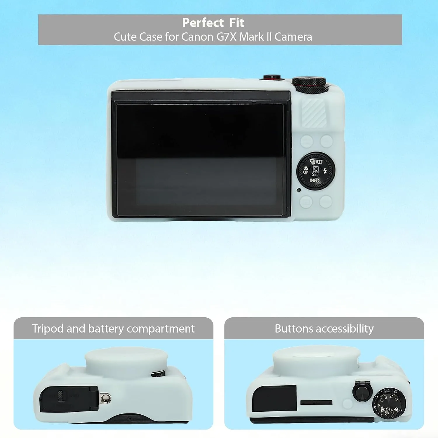 Camera Case for Canon G7X Mark II / G7X II - Jelly Green