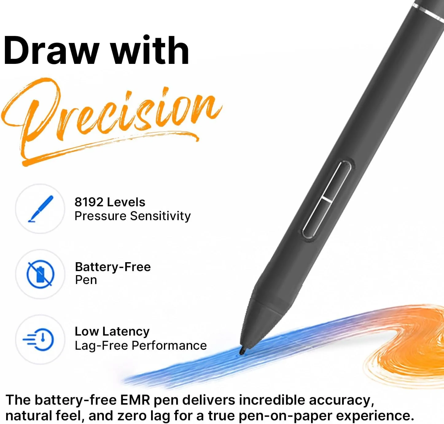 PicassoTab Z13 Standalone EMR Drawing Tablet, Battery-Free 8192 Levels Pen, No Computer Needed, Paper-Like 13.3" Screen, Pro Drawing Apps & Tutorials, Android 15, Designed for PRO Artists -Z13