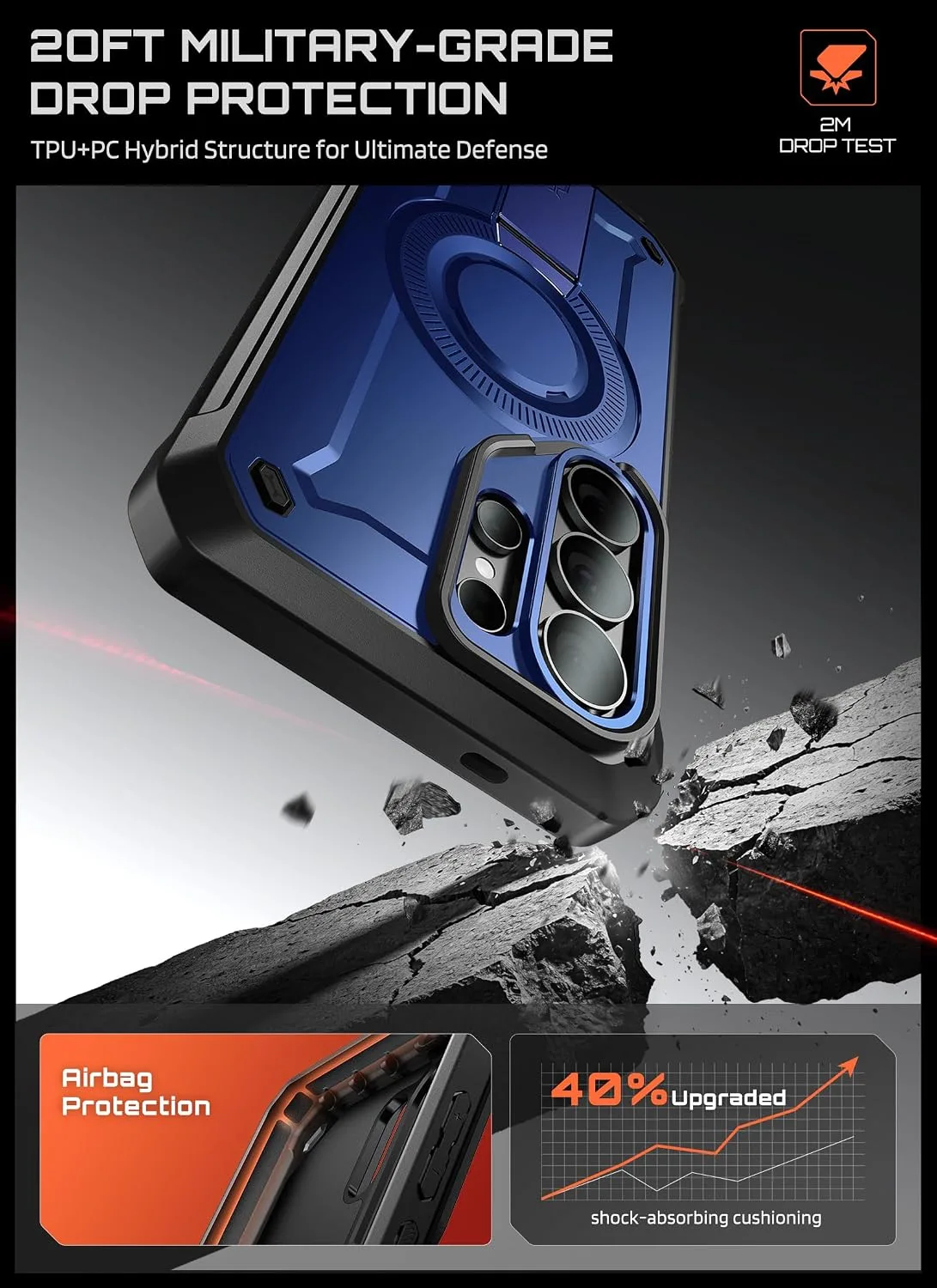 SUPCASE for Samsung Galaxy S26 Ultra Case with Built-in Stand, Cobalt