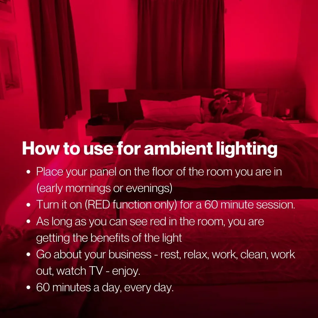 Fringe Red Light Therapy Panel, 189W, 660nm & 850nm Near Infrared, 360 LED