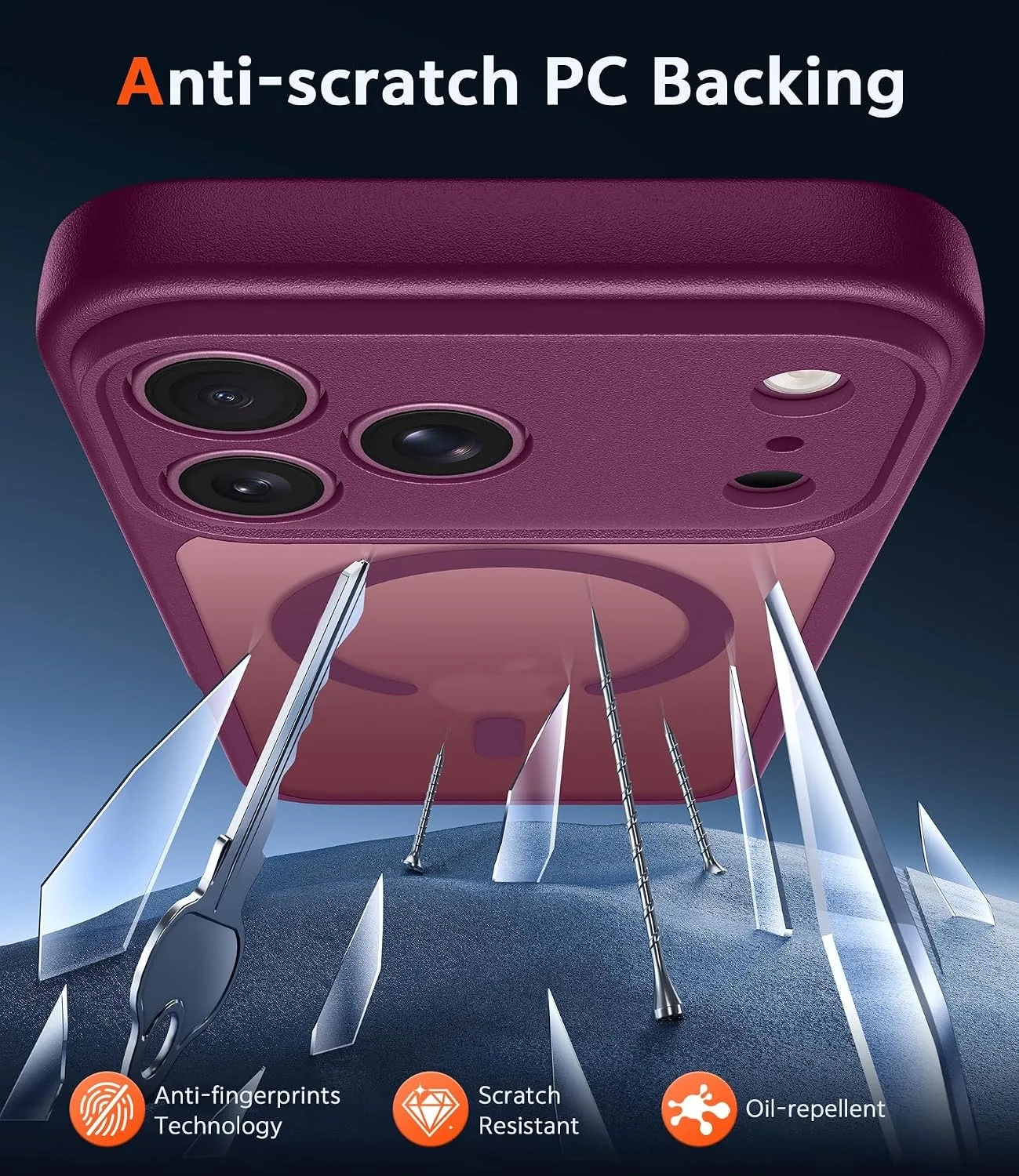 FNTCASE for iPhone 18 Pro Case / 17 Pro Case Matte with Screen Protector