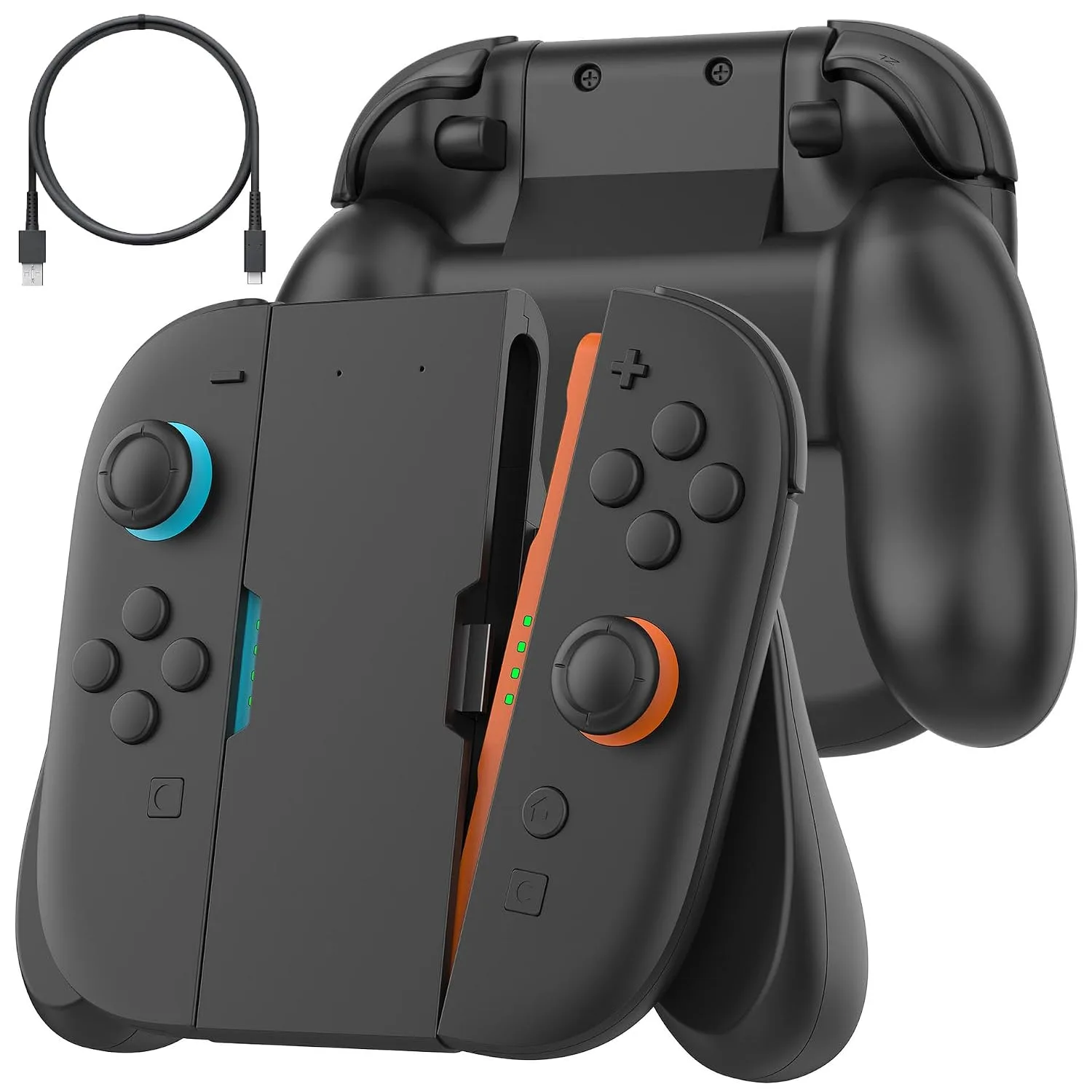 Joy Con Grip for Nintendo Switch OLED with Charging Station, Ergonomic Controller Hand Grip with Enhanced Comfort, Secure & Non-Slip Hold for Switch/Switch OLED JoyCons