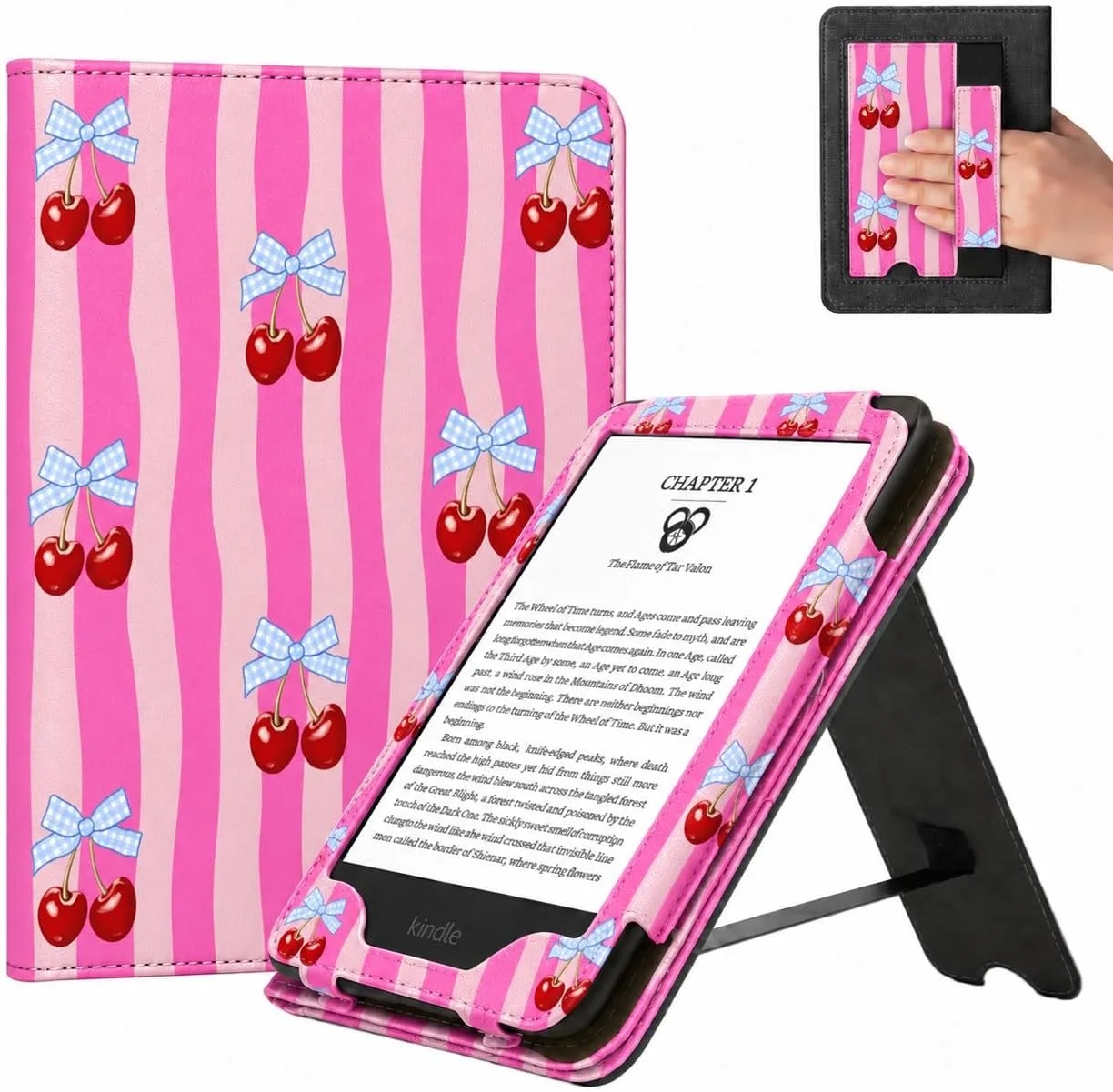 CoBak 6 Inch Case with Stand, not for iPad(A0J28), Cherry Summer