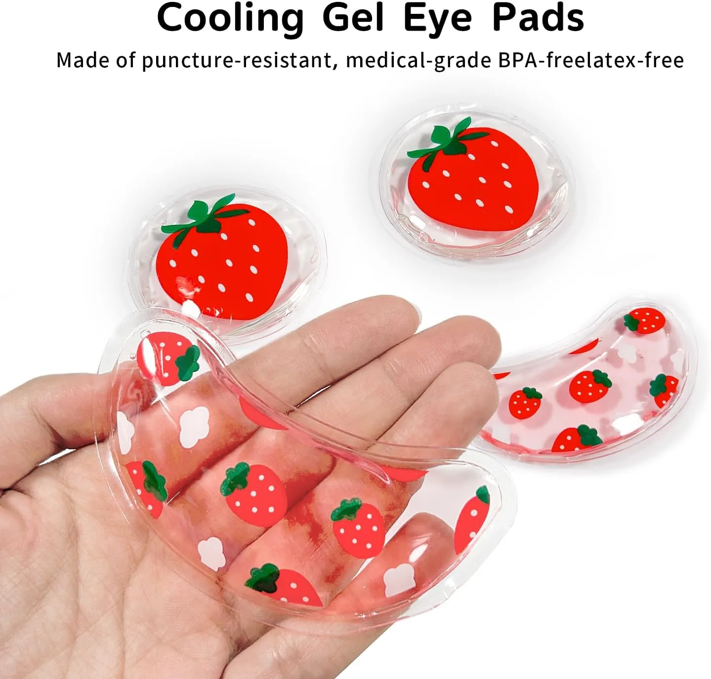 4PCS Gel Eye Ice Pack Set Reusable, Cold and Hot Compress for Eyes
