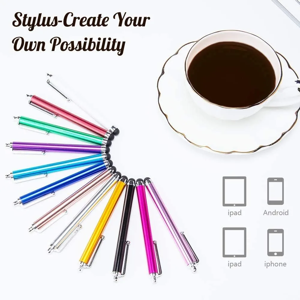 Briout Stylus Pens for Touch Screens, 36 Pack Capacitive Stylus, High Precision Compatible with All Universal Touch Screen Devices (12 Multicolor)