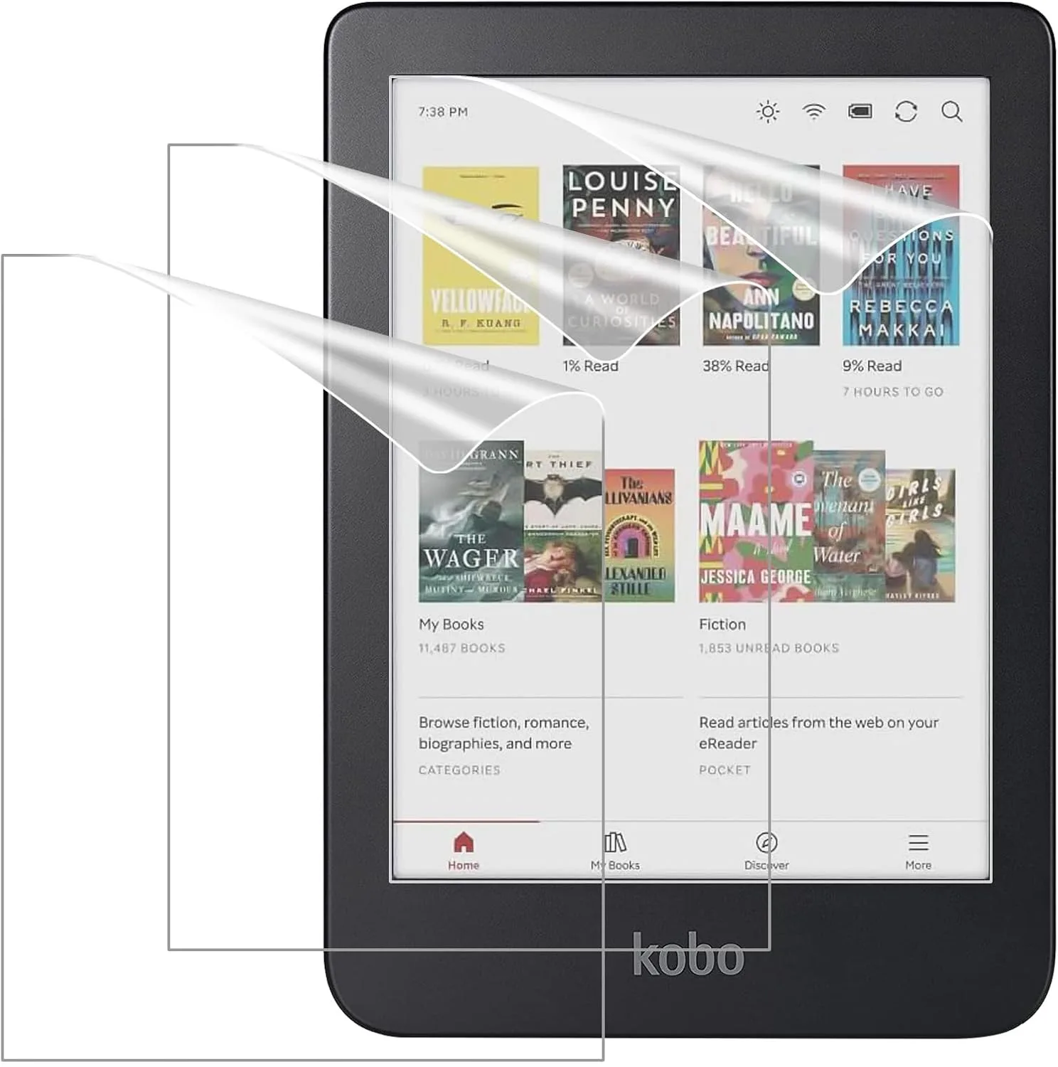 Protector de pantalla MoKo 3 unidades para Kobo Clara Colour/Clara BW 6 pulgadas