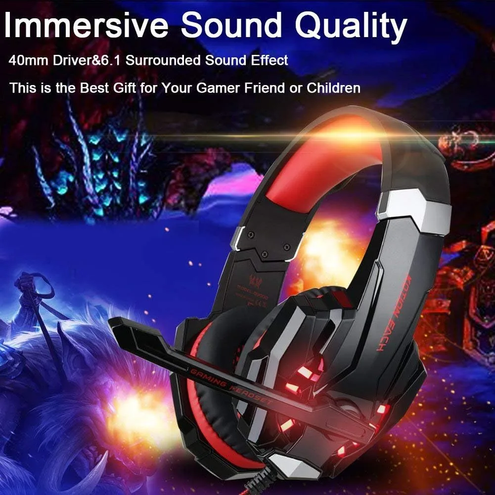 BlueFire Gaming Headset for PS5 PS4 PC, Wired Headphones with Mic