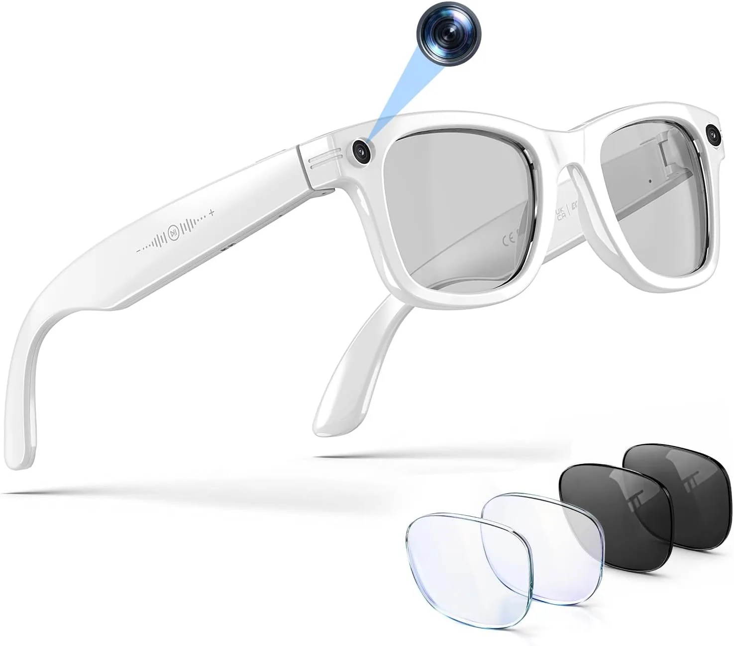 Smart Glasses with Camera, 13MP HD AI Recording Sunglasses for Men Women
