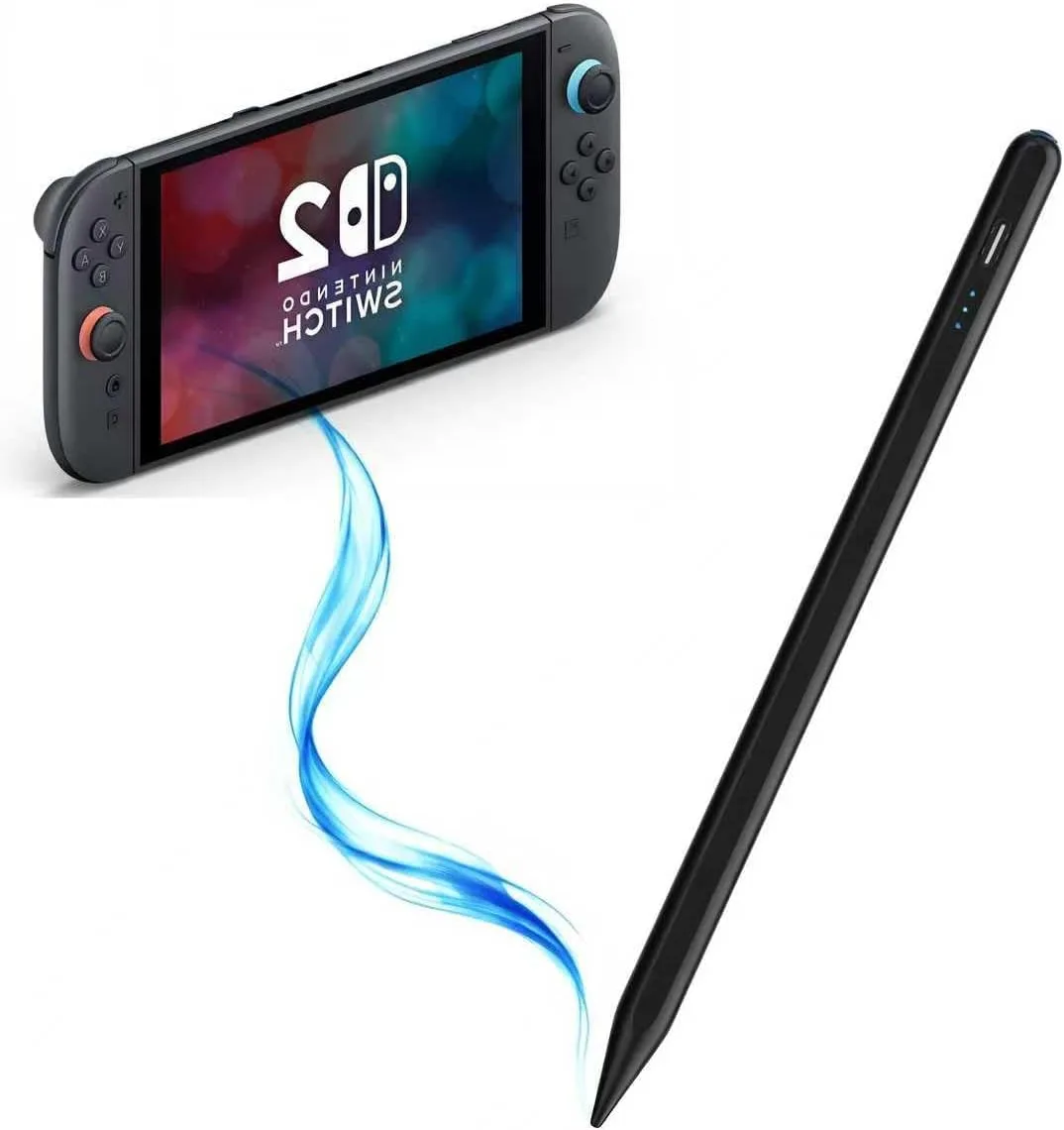 Stylus Pen Compatible with Nintendo Switch 1/2/OLED,for Amazom Max 11,HD 10 Table,Upgraded new Model, Precise Writing Pencil,Fast Charging,Auto Sleep,Button on/Off (Black、)