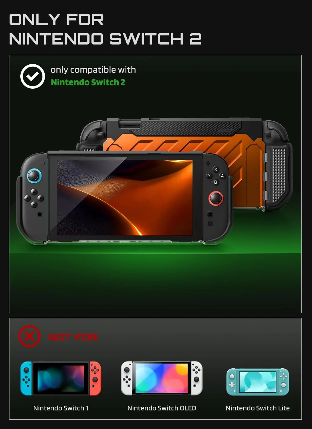 SUPCASE for Nintendo Switch 2 Case 2025, Joy Con Remove Friendly, Coral