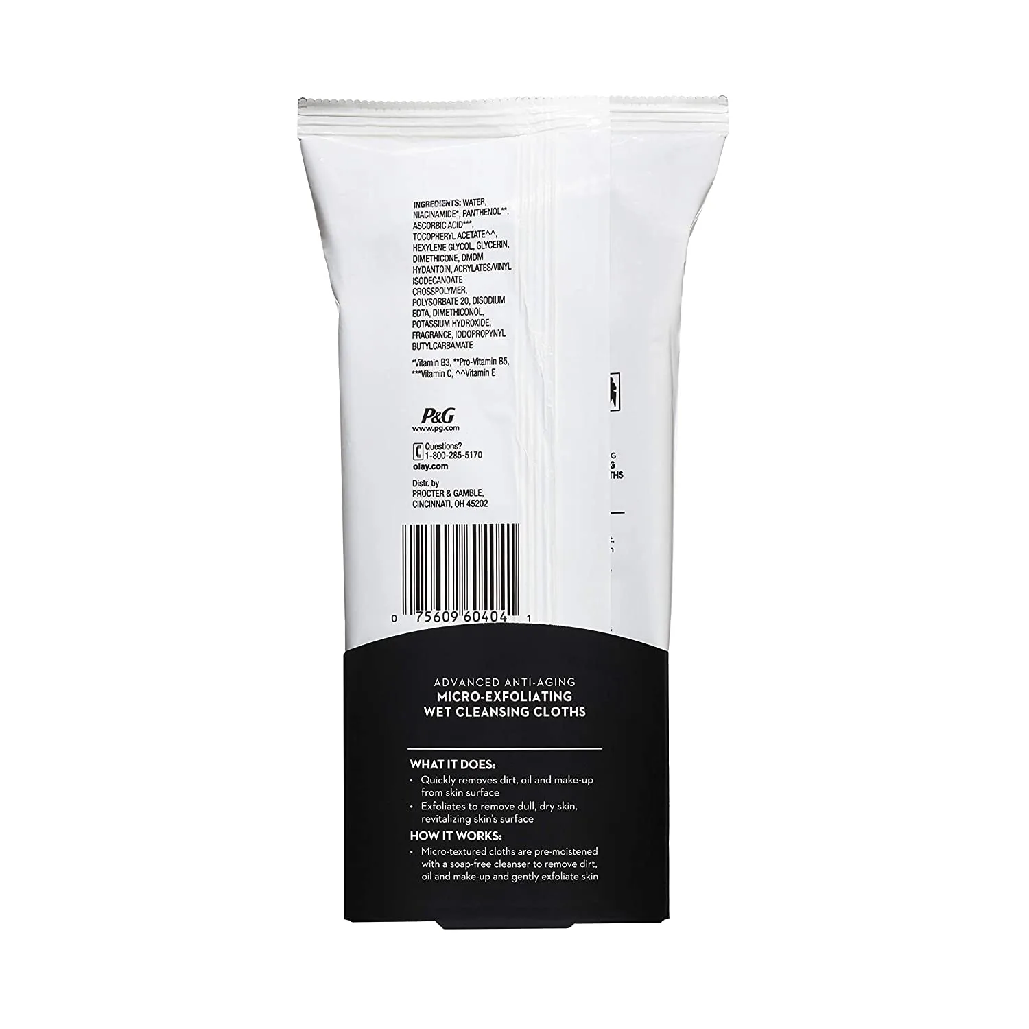 OLAY Regenerist Advanced Anti-Aging Micro-Exfoliating Cleansing Cloths 30 Each (Pack of 2)