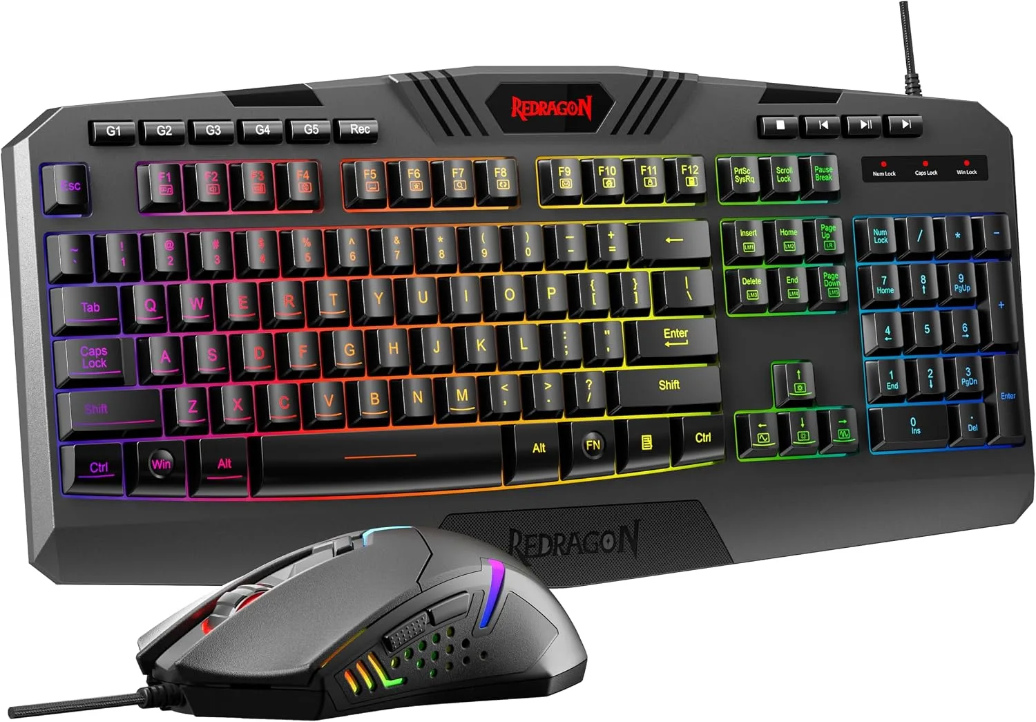 Teclado Gamer Redragon S101-3 PRO con Mouse RGB Programable