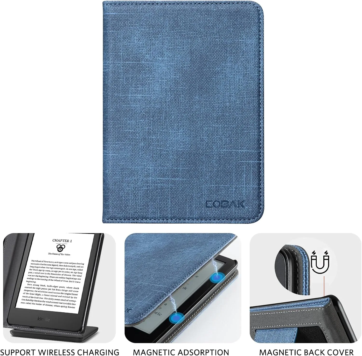 CoBak Case with Stand for for 6" Kindle (2024 & 2022, 11th Gen)