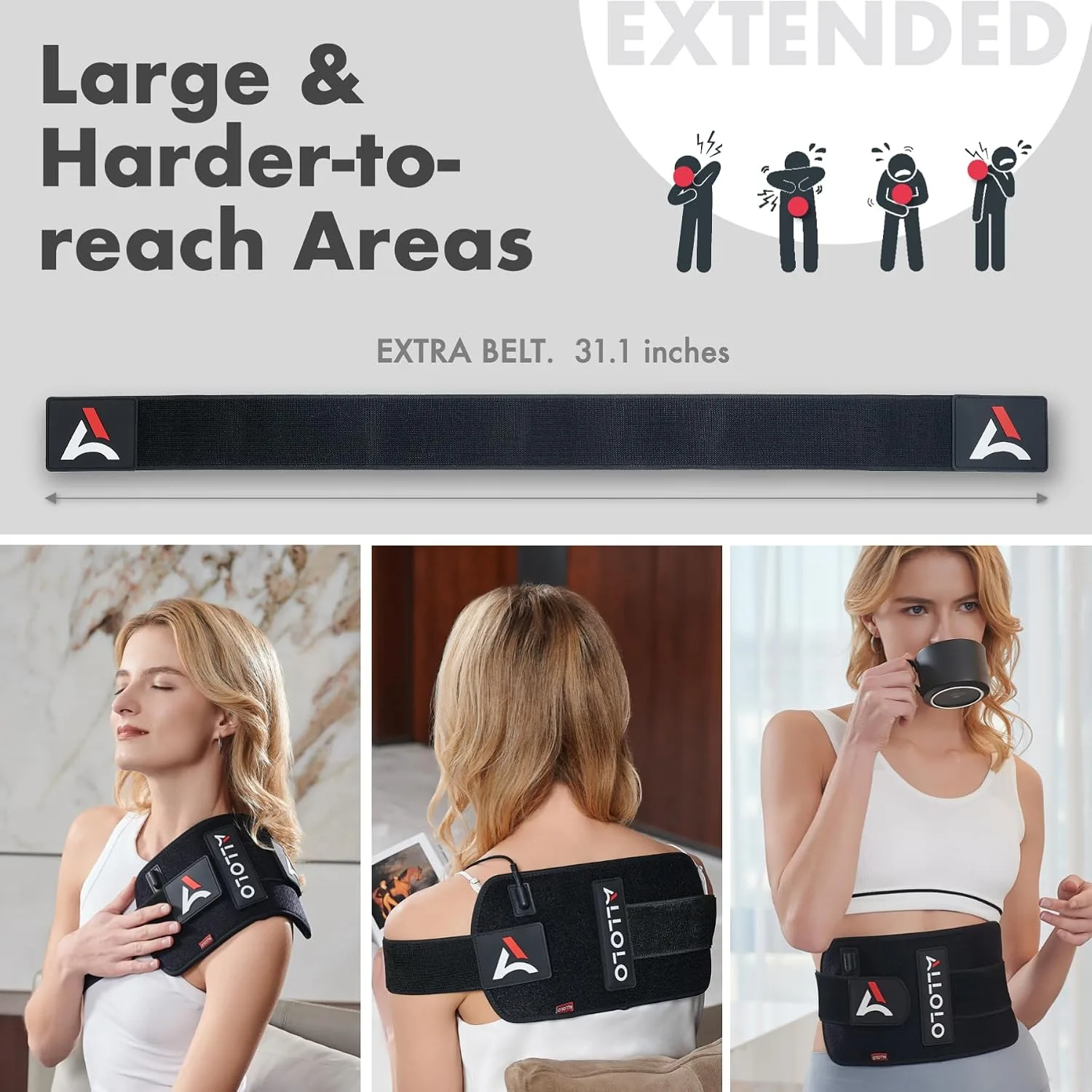 Red Light Therapy for Body, 3 in 1 LEDs Red Light Therapy Belt