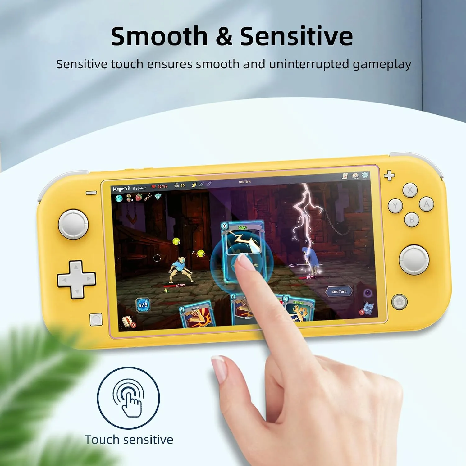 2-Pack Blue Light Blocking Screen Protector for Switch Lite Model 2019 [5.5 Inch]- Anti Glare, Anti Scratch,Anti Fingerprint, Eye Protection Film,HD Clear, Bubble Free, 9H Hardness