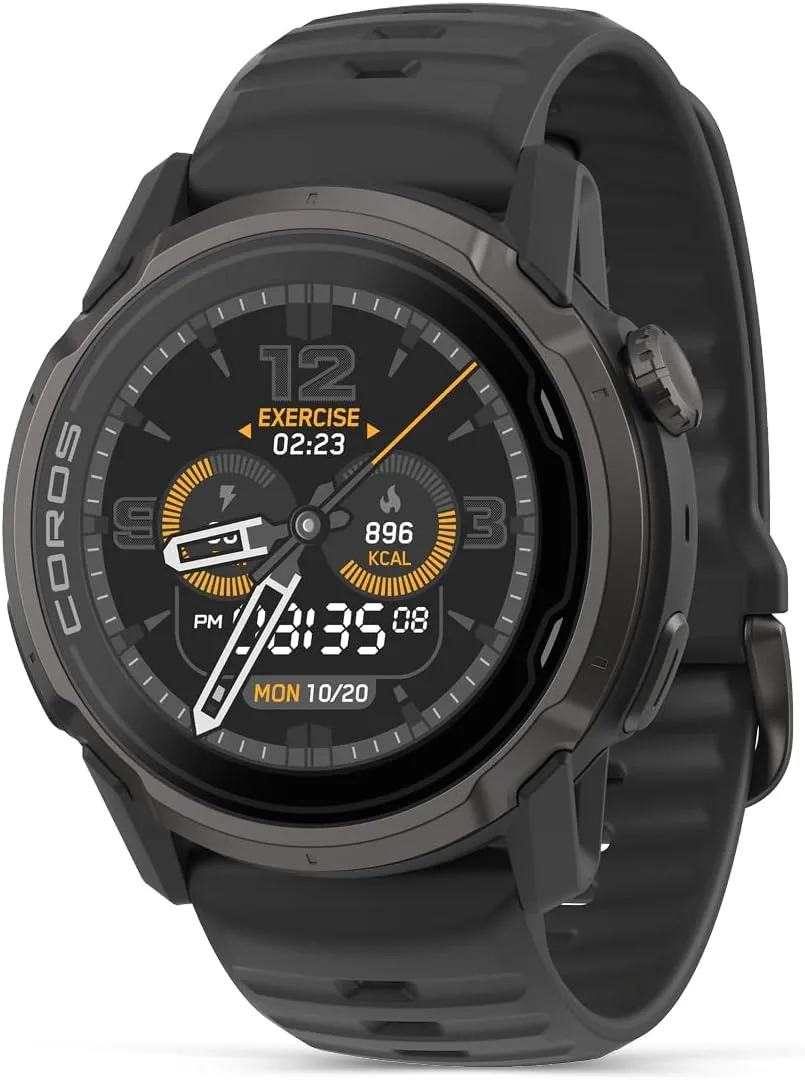 COROS APEX 4 (46mm) GPS Watch, 1.3" MIP, 41 Days Battery Life - Black