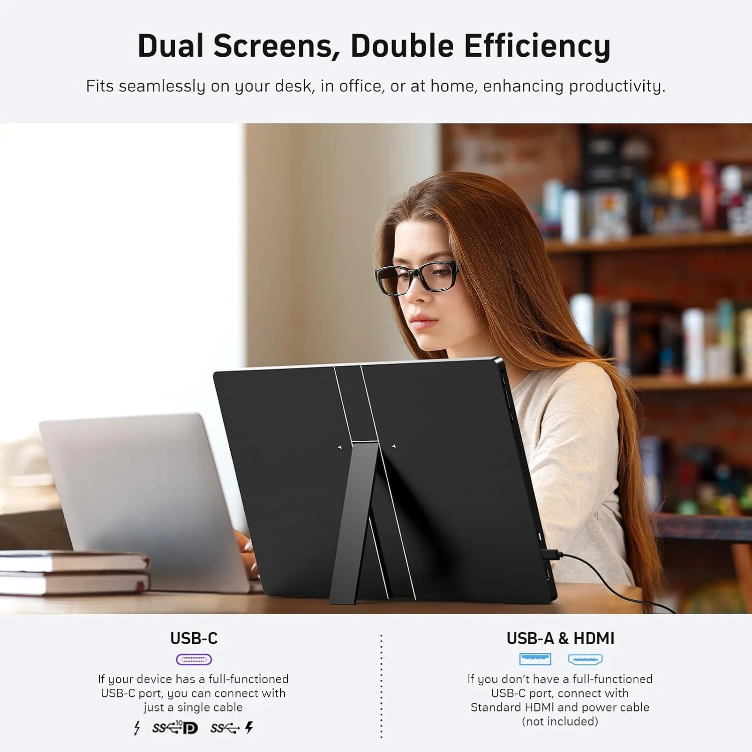 Anyuse 18.5" 100Hz FHD IPS USB-C HDMI Portable Monitor