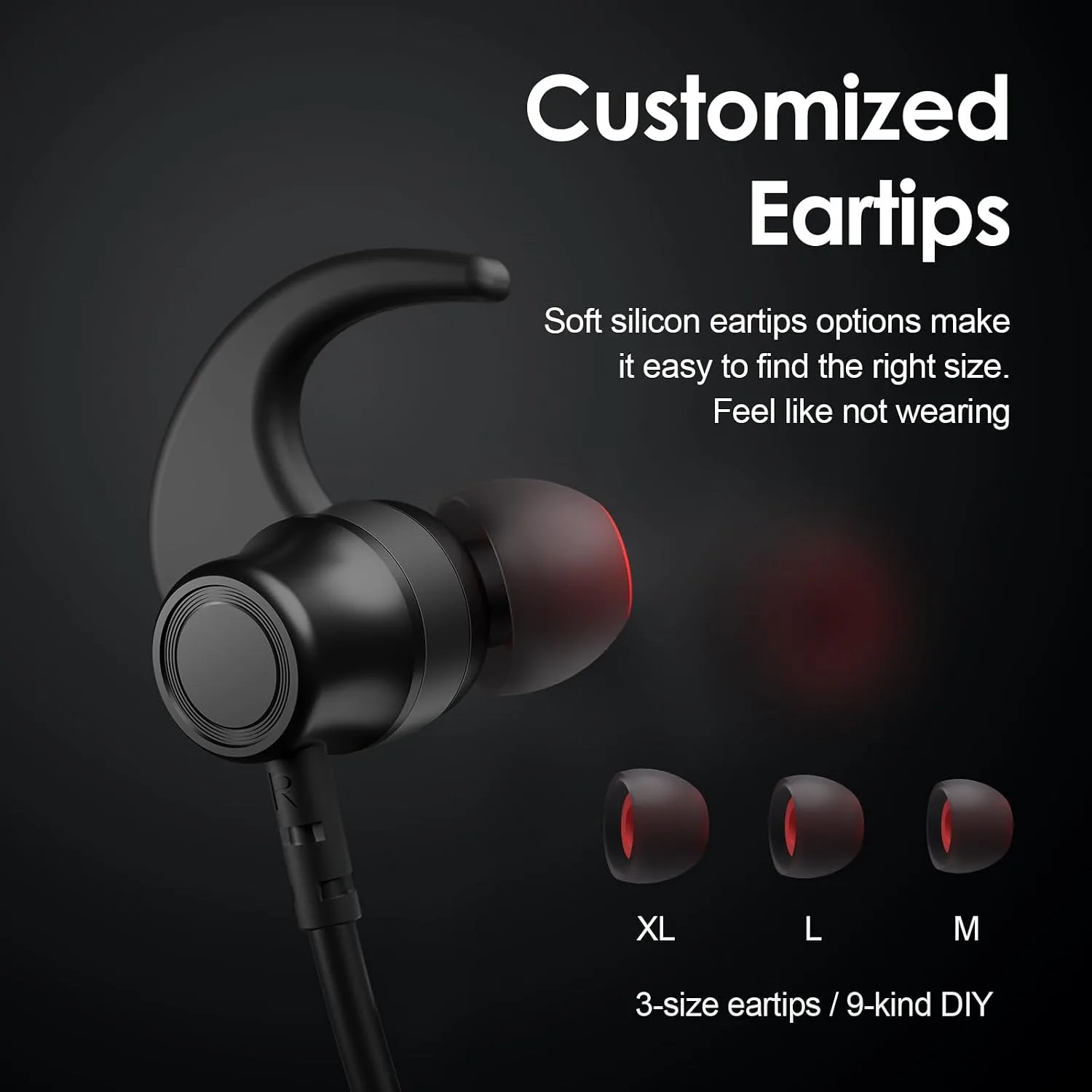 Bluetooth Headphones, 150H Playtime Wireless Bluetooth Earbuds with Earhooks, w/Mic in-Ear Magnetic Neckband Earphone, IPX7 Sweatproof Deep Bass Headset for Home, Traveling, Outdoor, Business Trips
