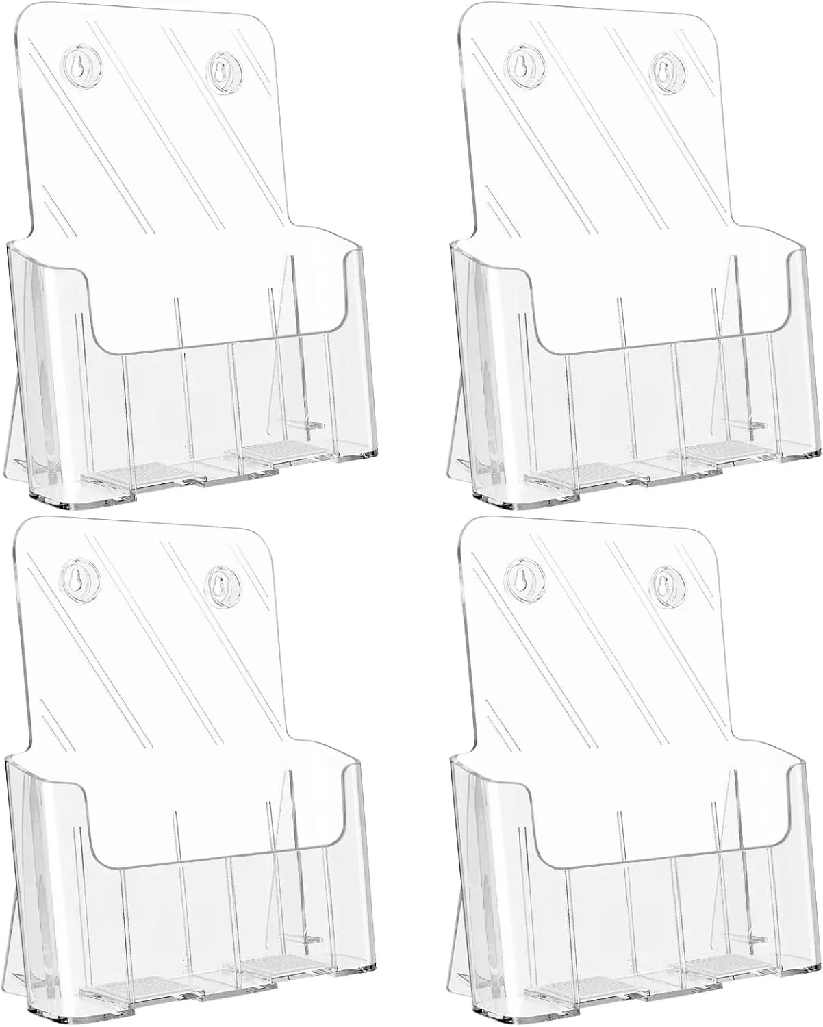 KTRIO Acrylic Brochure Holder 8.5 x 11, 4 Pack Literature Display Stand
