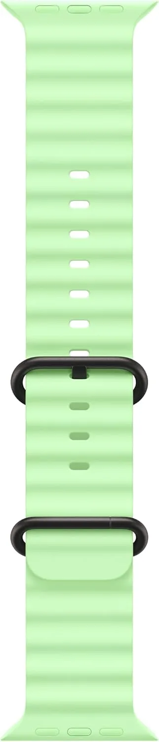 Apple Watch Band - Ocean Band - 49mm - Translucent Black - Natural Titanium