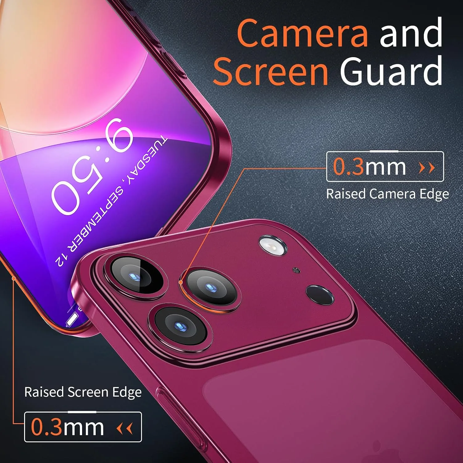 Dataroad for iPhone 18 Pro Slim Case,0.2mm Fit [Paper-Thin] Lightweight Case Translucent Matte PP Back Cover Protection[Anti-Fingerprints&Yellowing],Compatible with iPhone 18 Pro 6.3Inch-Wine Red