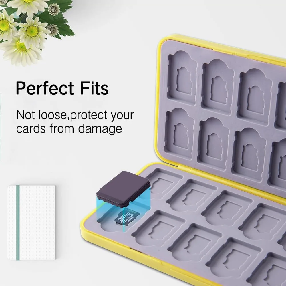 PERFECTSIGHT 48 Switch Game Card Case for Nintendo Switch 2/OLED/ Lite Cute 48 Game Holder Cartridge Case for Game Cards and SD Cards, Kawaii Portable Compact Storage Box, KB WD