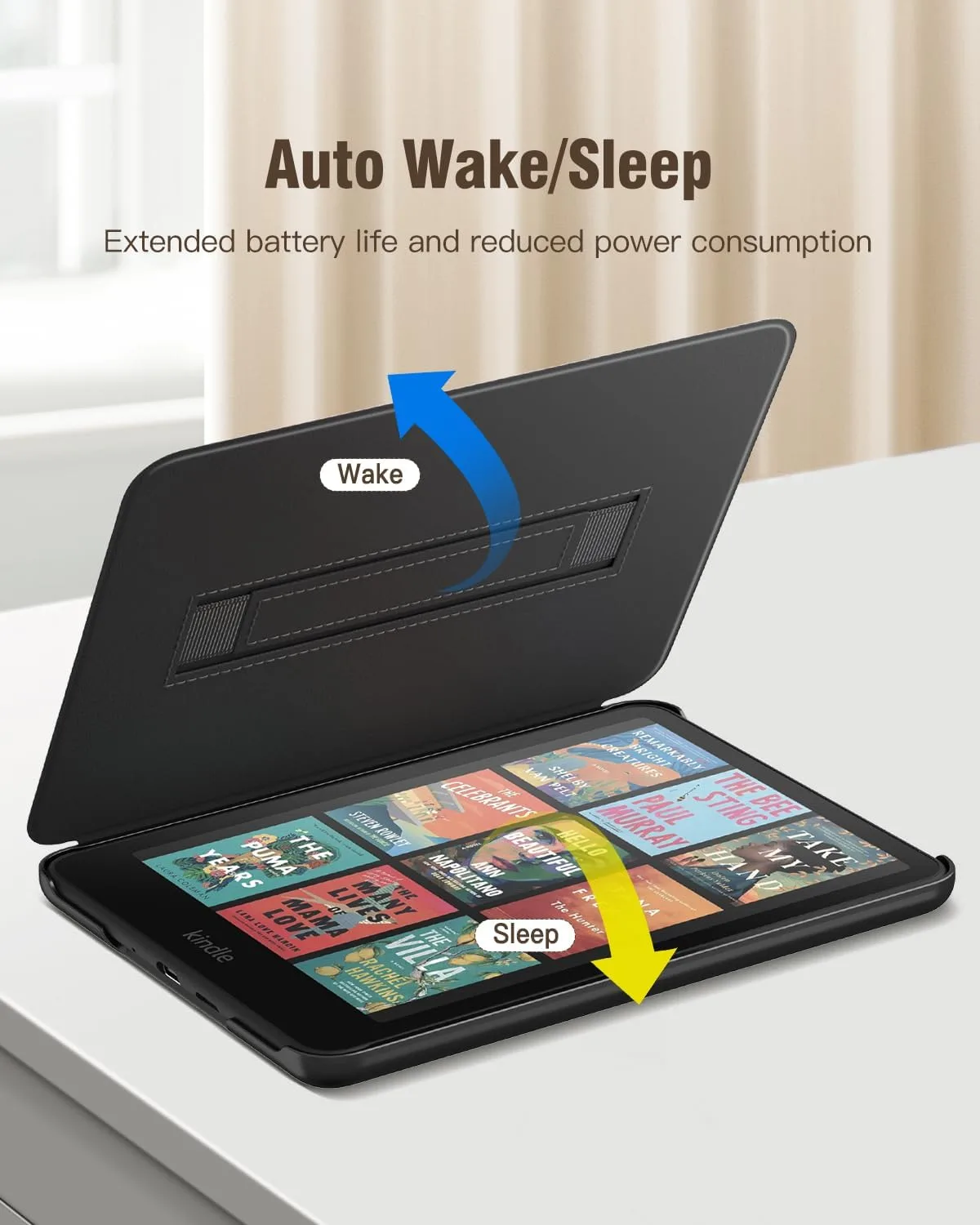 MoKo Case for 7" Kindle Paperwhite 12th Gen 2024 & Kindle Colorsoft, Black