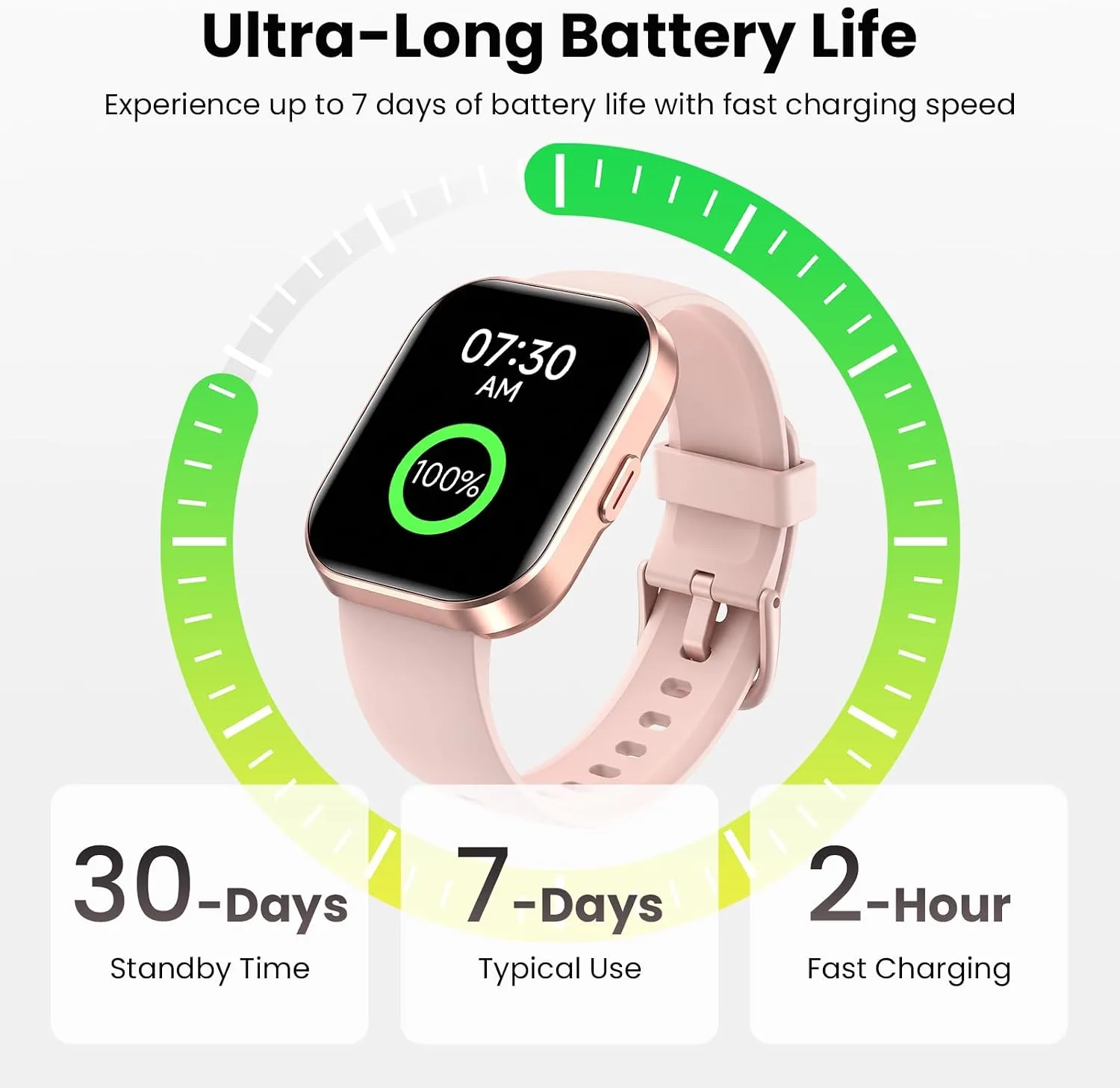 Fitpolo Smart Watches for Women, 1.8'' HD Women Smartwatch with Alexa Built-in, Bluetooth Calls, IP68 Waterproof, 7 Days Battery, Heart Rate/Sleep/SpO2 Monitor, 110 Sports Mode