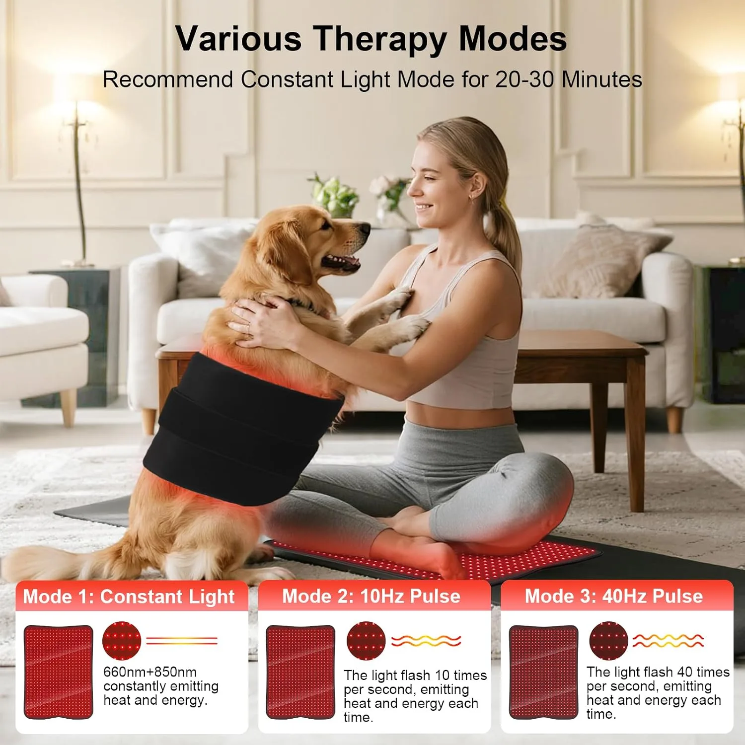 Red Light Therapy for Body,600 LEDs 26.8" x 23.5" Red Light Therapy Mat
