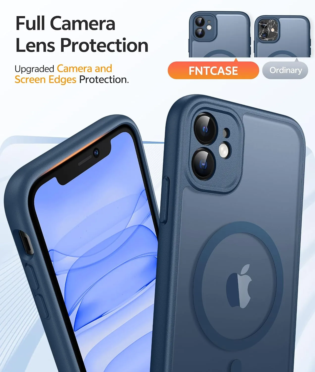 FNTCASE for iPhone 11 Phone Case, Fit for Magsafe, Blue