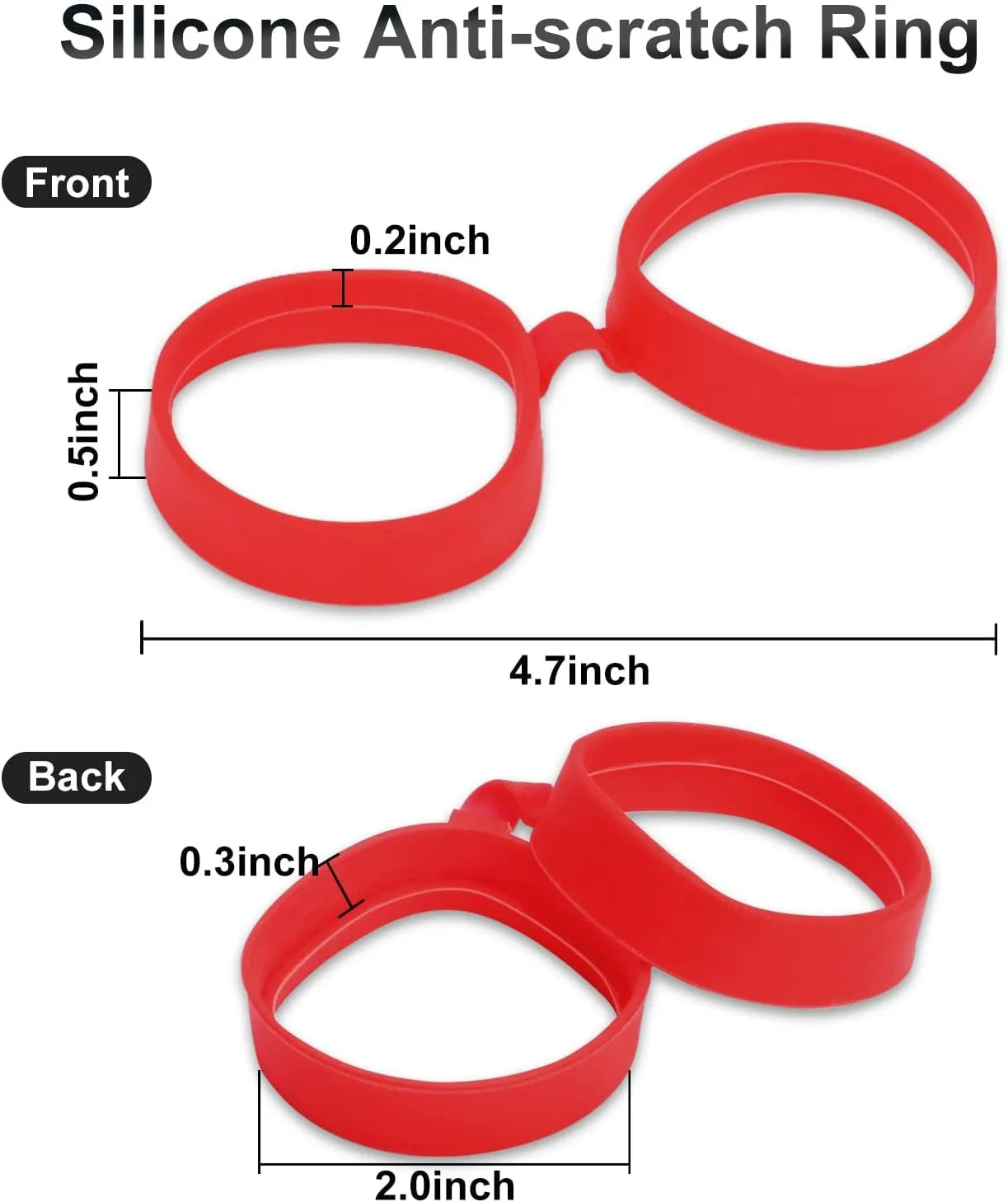 SUPERUS Lens Protector Compatible with Oculus/Meta Quest 2, Glasses Spacer - Anti-Scratch VR Accessories to Prevent Your Glasses from Scratching VR Lenses (Red)