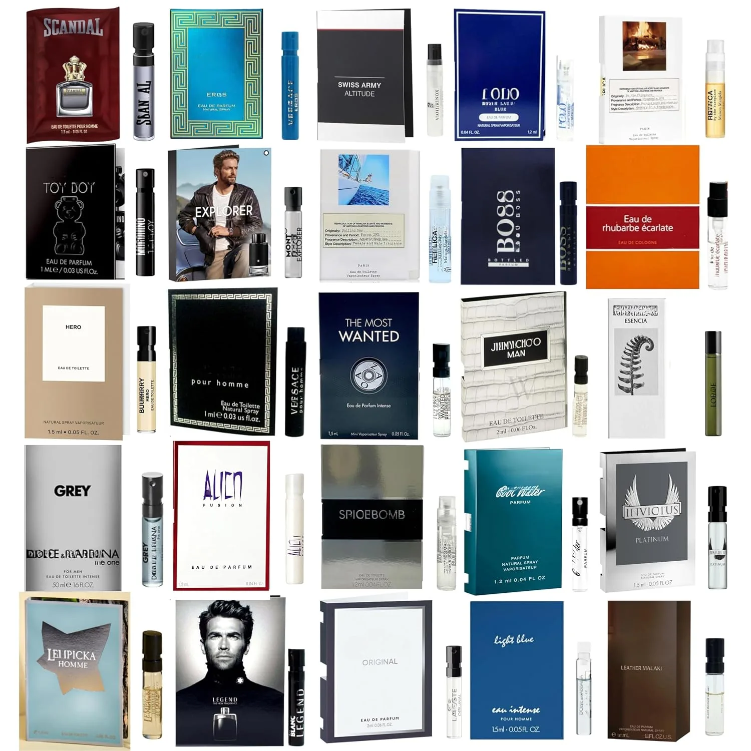Infinite Scents Cologne Samples for Men - 10 Designer Fragrance Brands