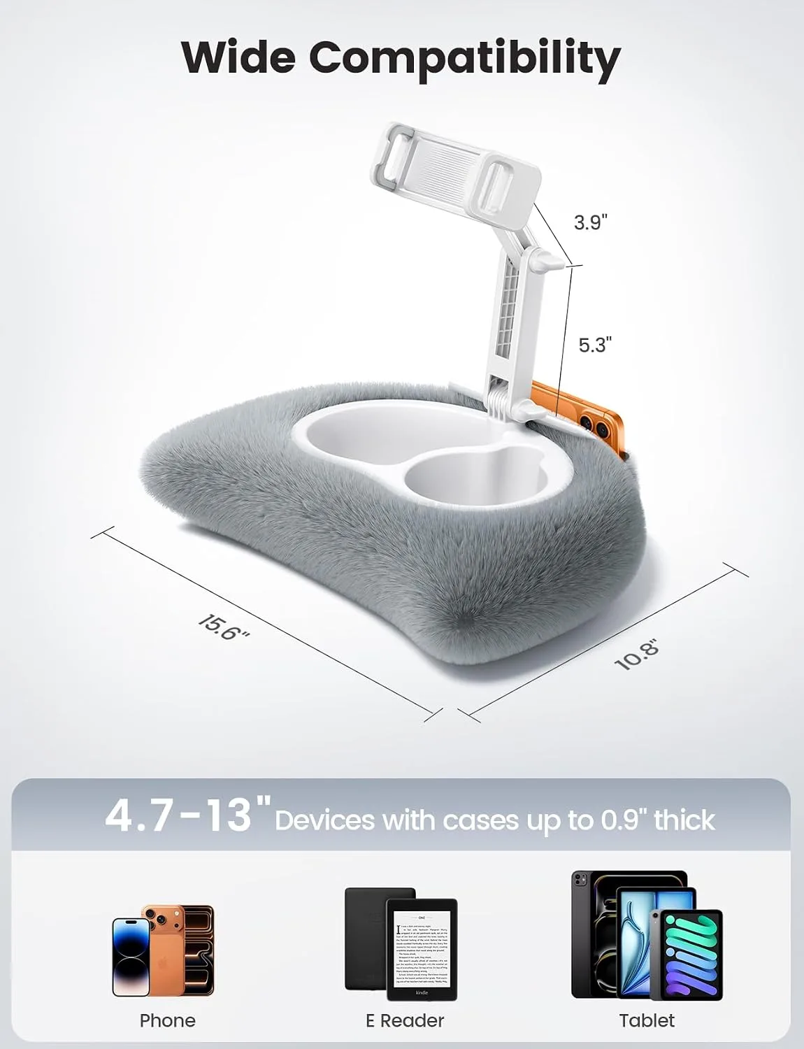 Lamicall Kindle Holder Tablet Pillow Stand Extendable Arm iPad Soft Pad