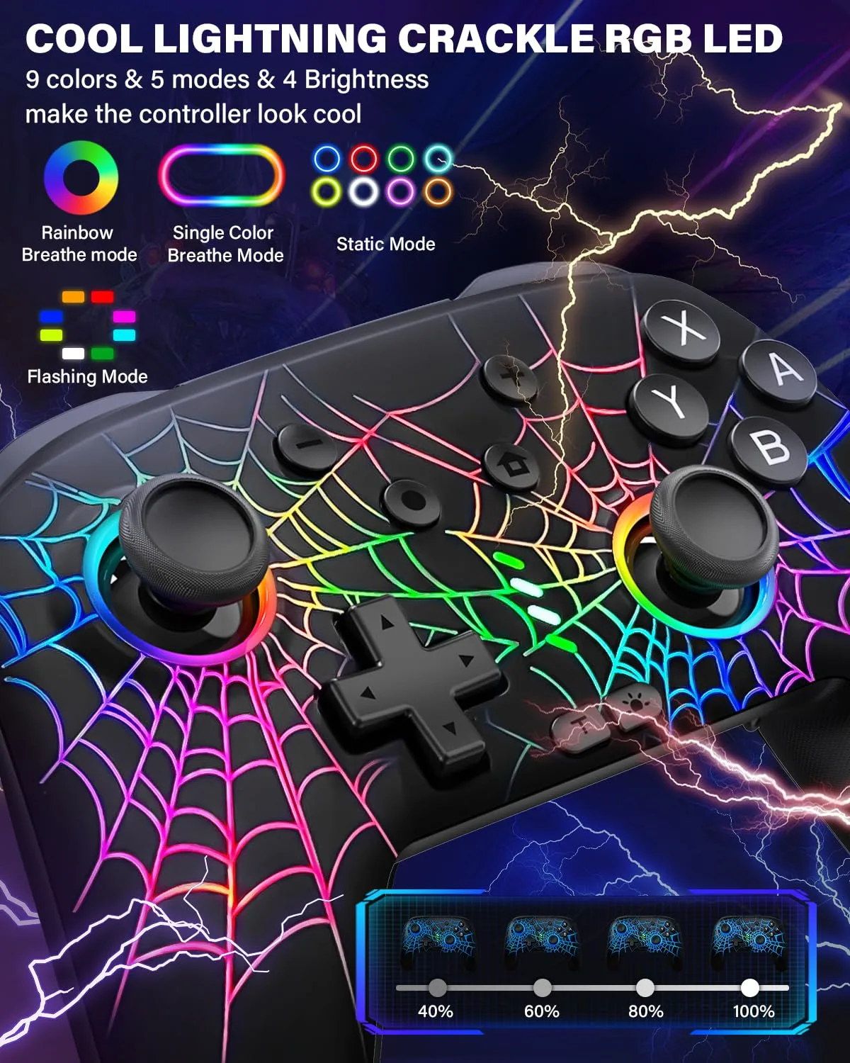 ZRZLMVP Wireless Switch Controller for Nintendo Switch/OLED/Lite/Switch 2