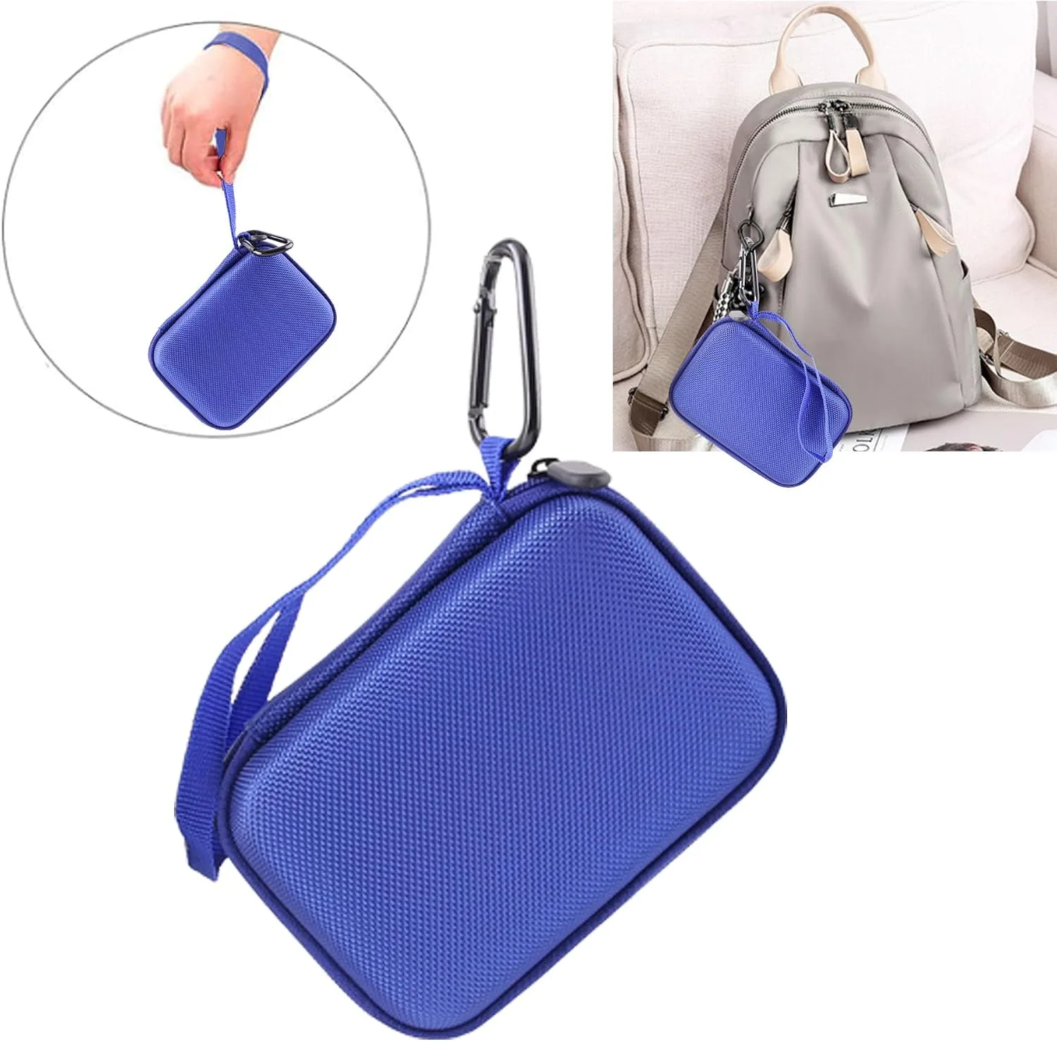 Hard Carrying Travel Case for PLAUD Note Pro AI/ABVPO/RECOLX/Tophorse AI Voice Recorder,Compatible with and More Brands AI Voice Recorder and Magnetic Protective Case (Blue)