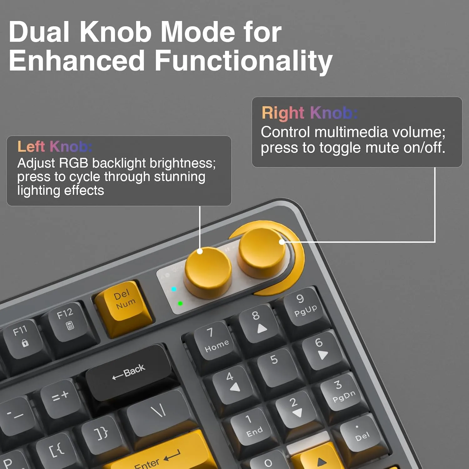 SOLAKAKA SK90 75% Wireless Gaming Keyboard with Media Knob & Number Pad