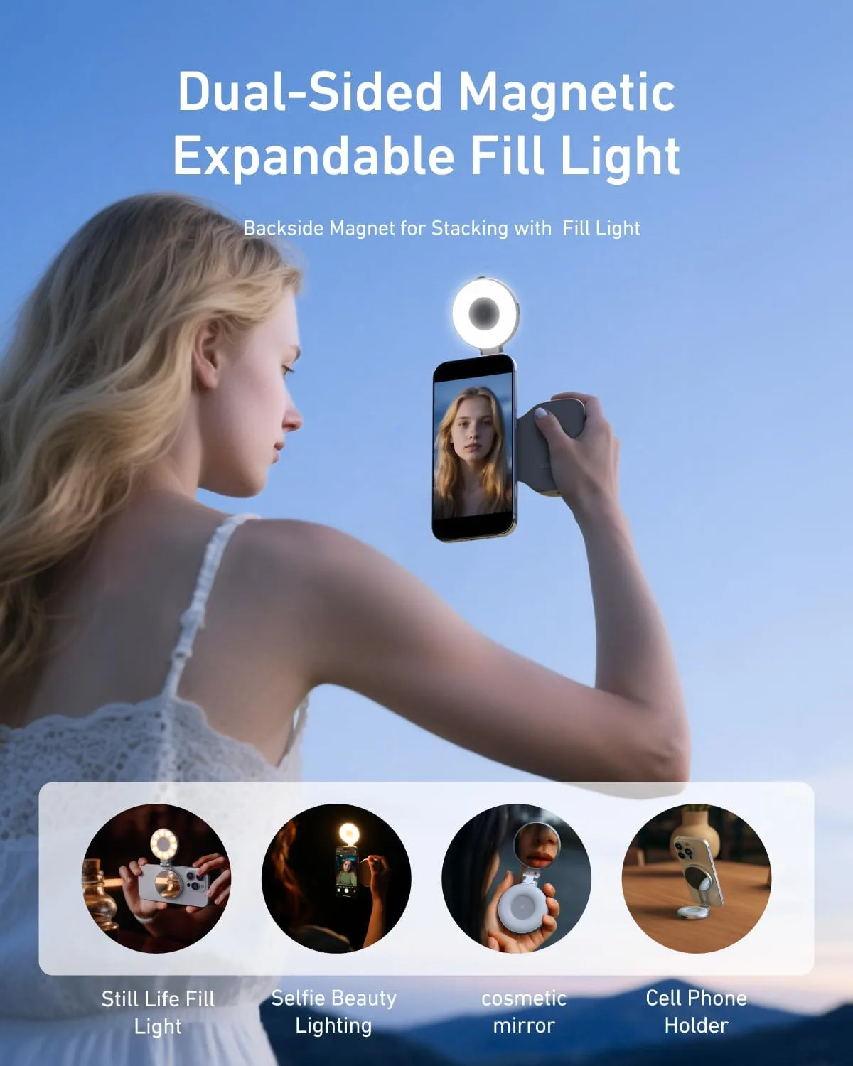 TELESIN Magnetic Phone Camera Grip & C03 Magnetic Selfie Light Creator Kit