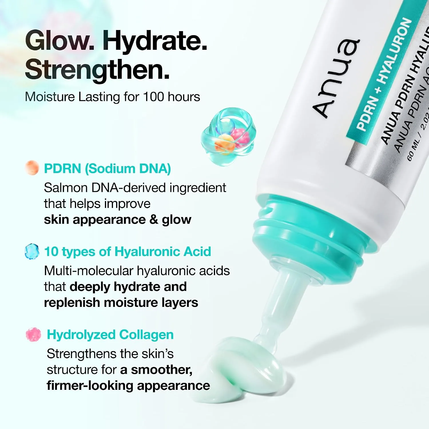ANUA PDRN Hyaluronic Acid 100 Moisturizing Cream, 2.02 fl oz