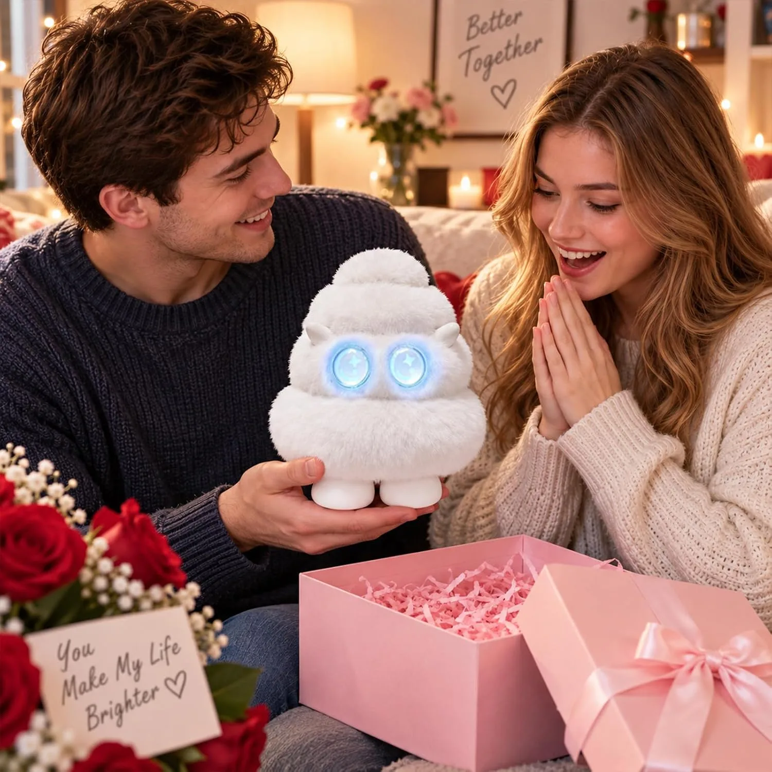 Christmas Tree Plush Bluetooth Speaker With LED,15W Speaker with Deep Bass