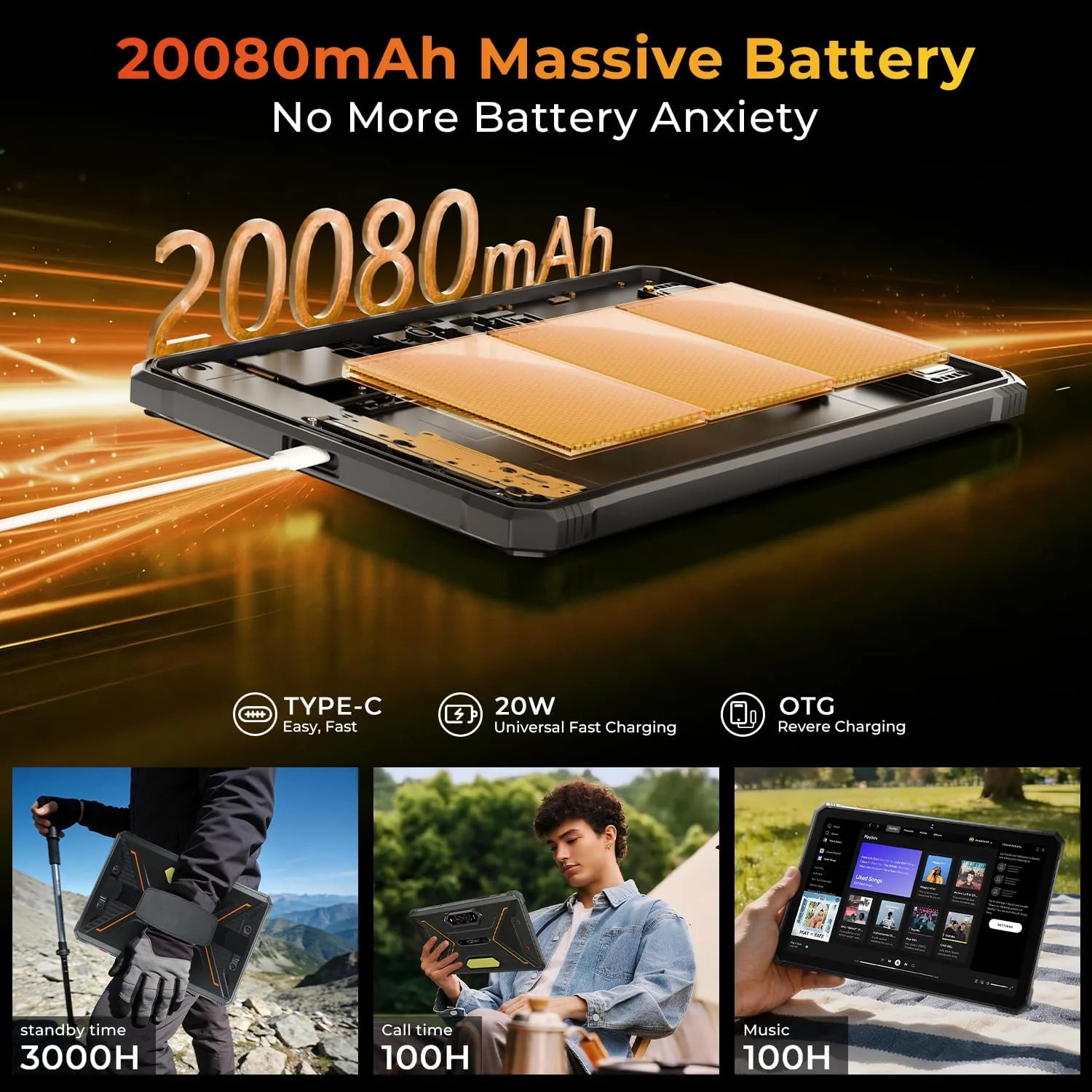 HOTWAV R9 PRO MAX 5G 20080mAh Rugged Tablet with Bracket and Stylus