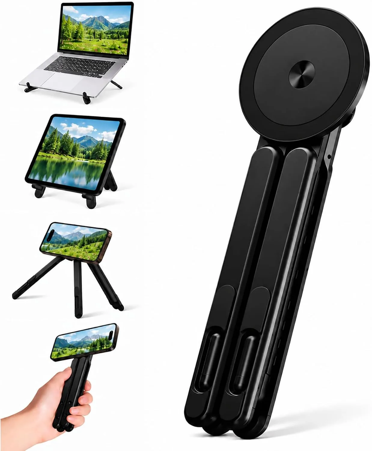 Portable Laptop Stand for Desk, Foldable Laptop Riser&Tablet Stand