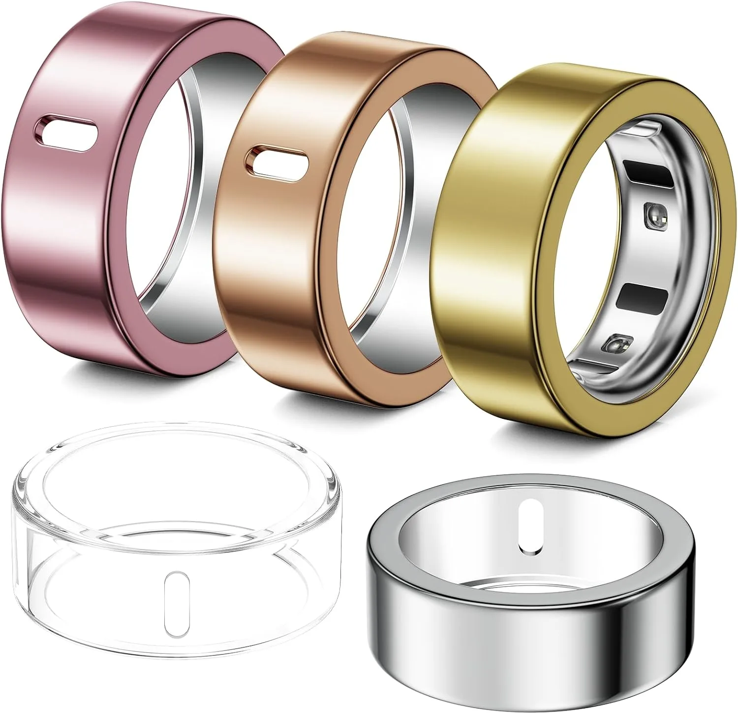 Protector para anillo Hexasider compatible con Oura Ring 4/3 talla 8 pack 5