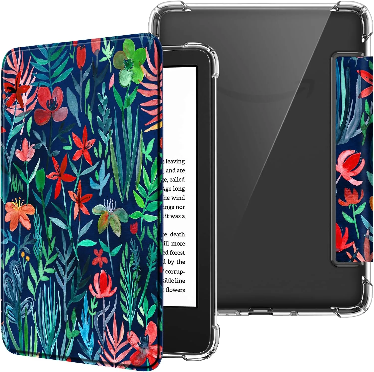 Fintie Slim TPU Case for 6" Kindle 11th Generation 2024/2022, Jungle Night