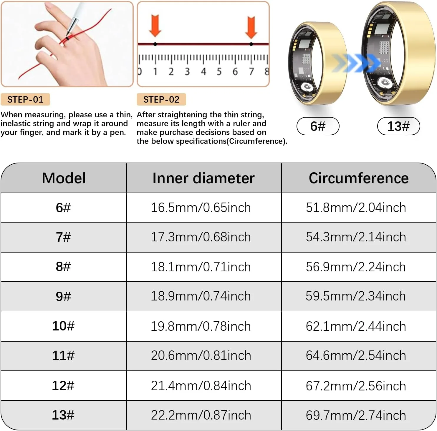 Smart Ring for Women, Health Ring, No Subscription Fee