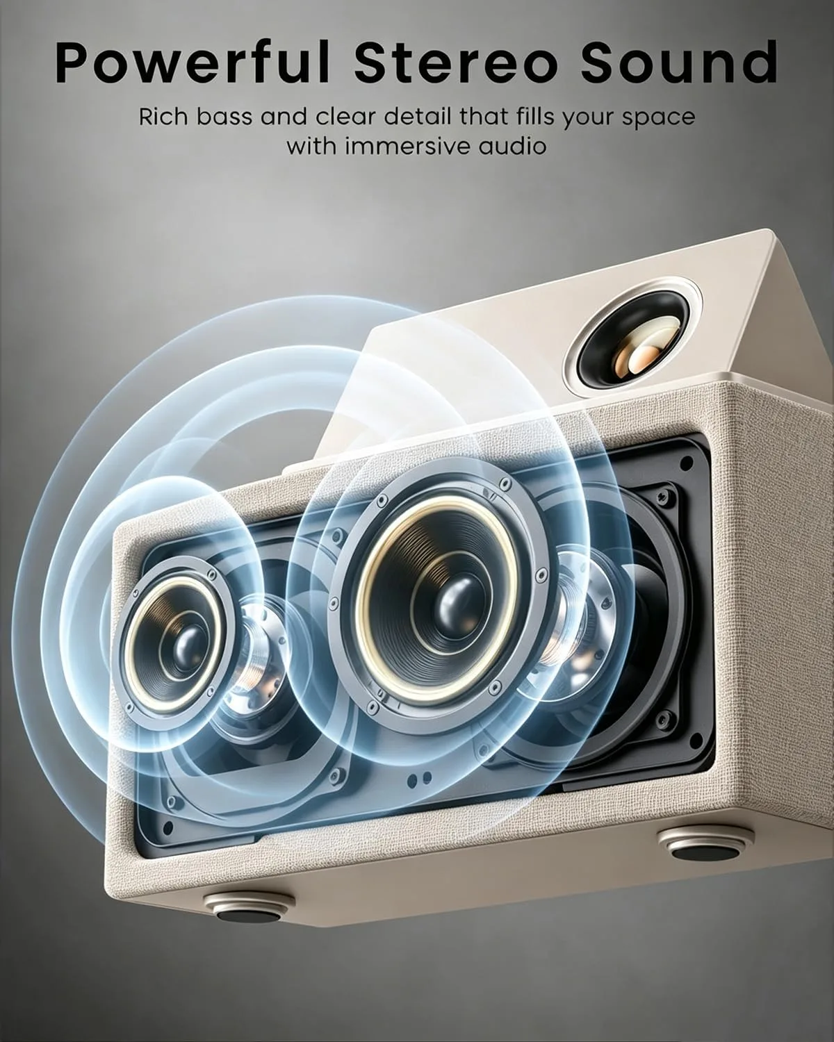 GoldJoy Bluetooth Speaker Wireless, Charging Station for Home Sleep Gift