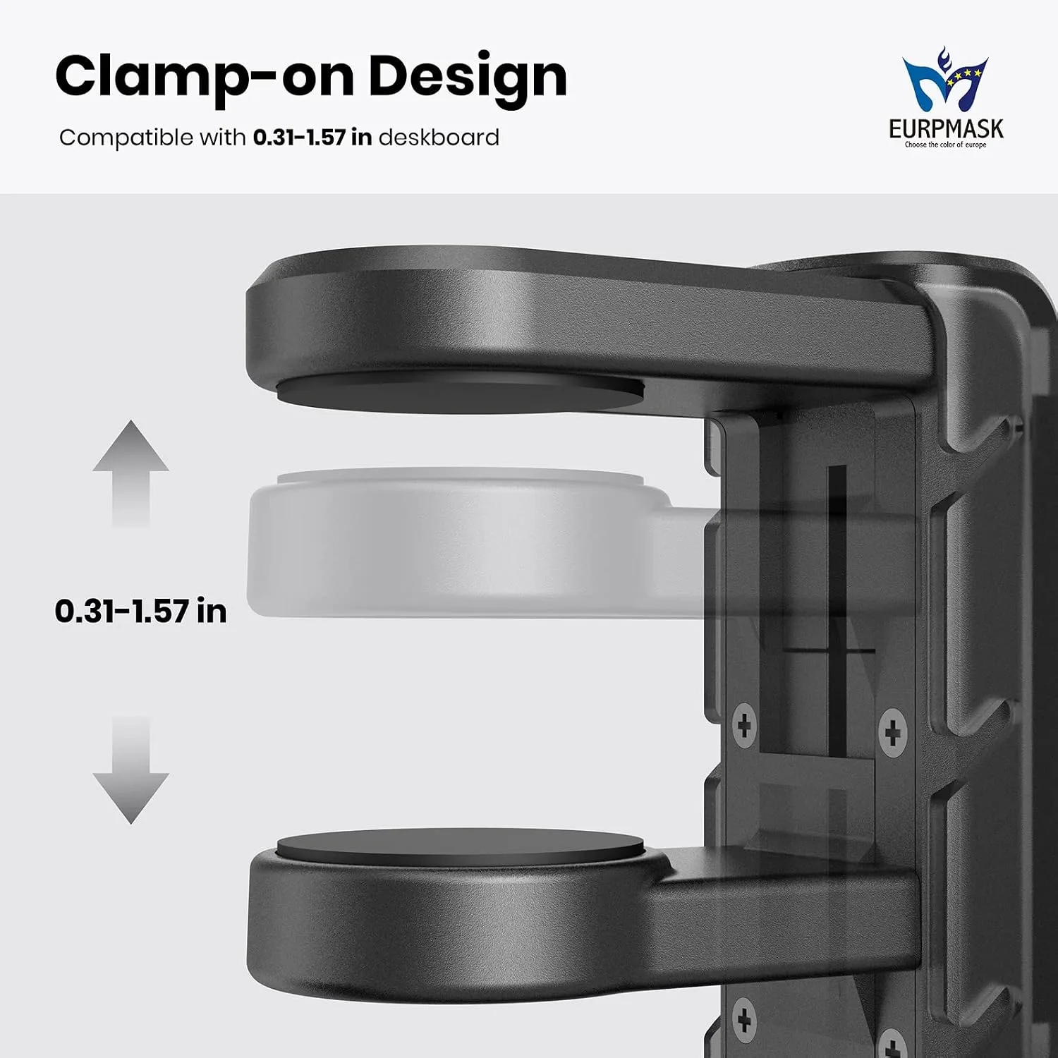 EURPMASK 3-in-1 Rotating Headphone Stand w/2 Detachable Controller Holders