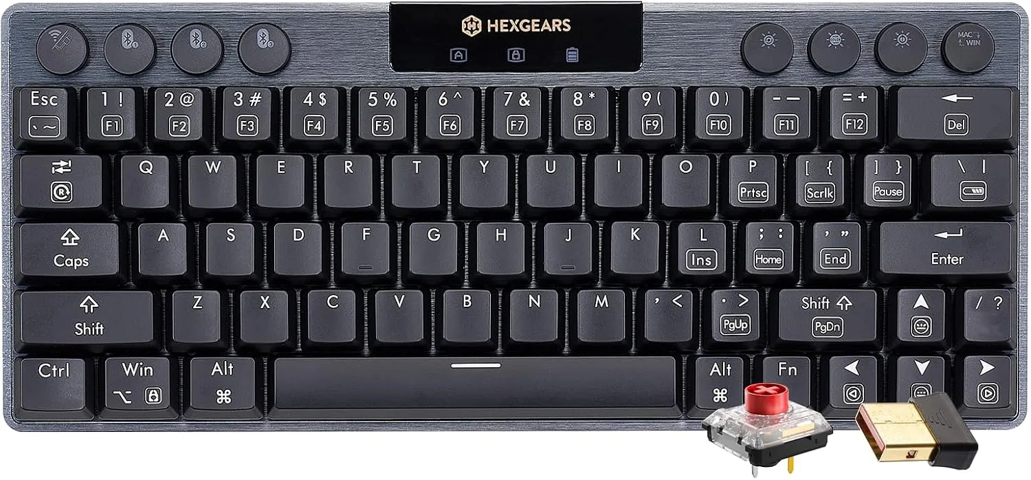 Teclado gamer Hexgears A1 Low Profile inalámbrico mecánico lineal 63 teclas
