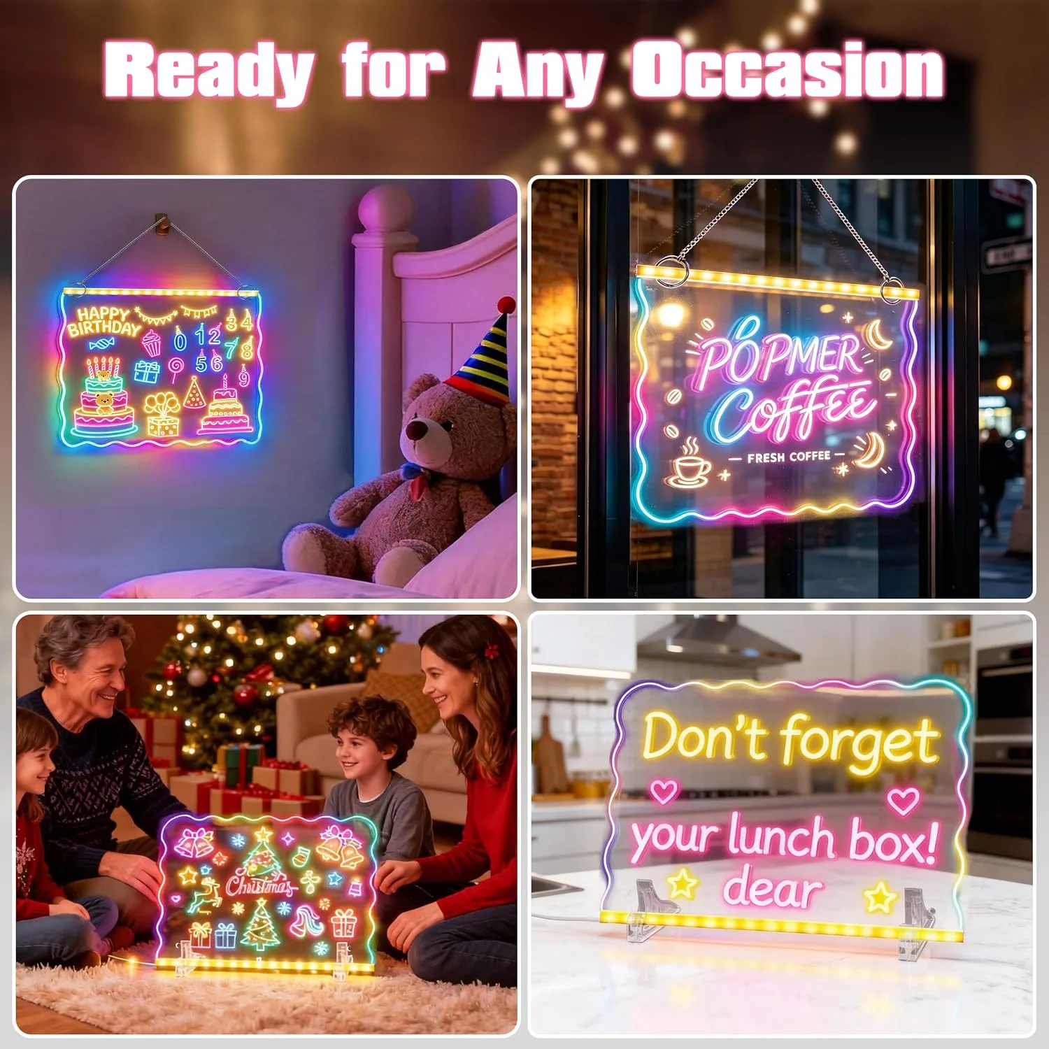 13" Led Light Up Drawing Board for Kids, Art Toy Gifts for Age 3-12