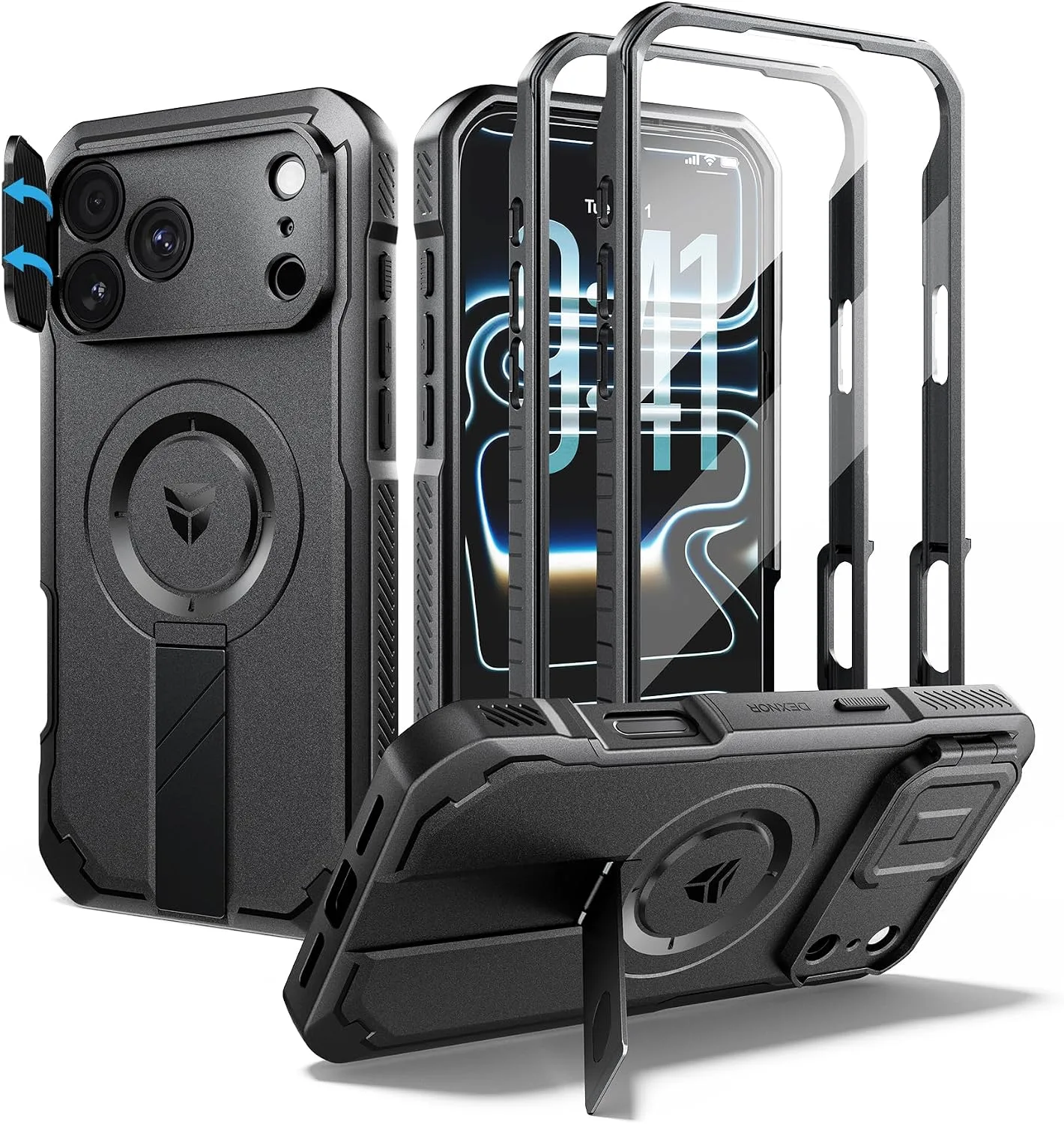 Dexnor for iPhone 18 Pro Max Case/iPhone 17 Pro Max Case, Black