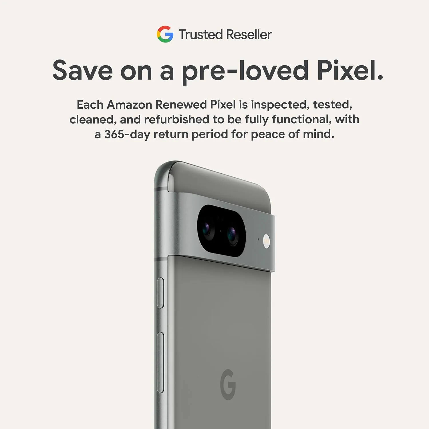 Google Pixel 8 5G,US Version, 128 GB Obsidian - Unlocked (Renewed)